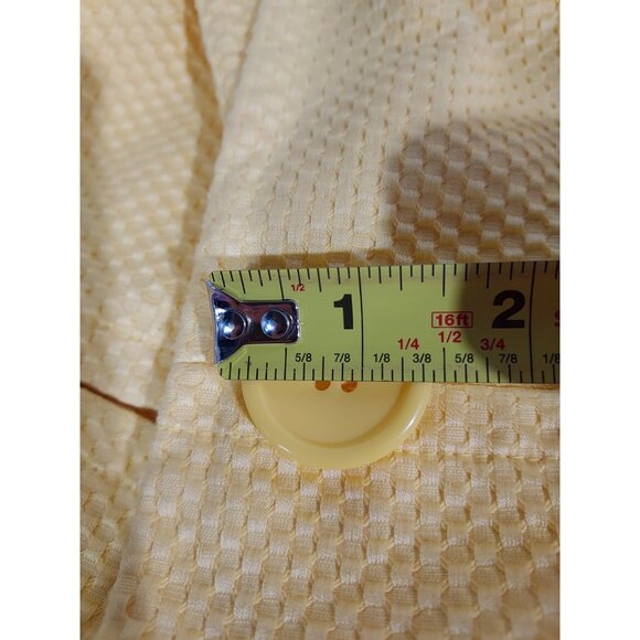 Jacket East 5th Women Yellow Cotton Blazer 18W Summertime 3/4 Sleeves - Picture 14 of 14